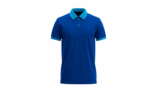 Dual-Tone Royal Blue Polo T-Shirt – Stylish Comfort for Work & Casual Wear
