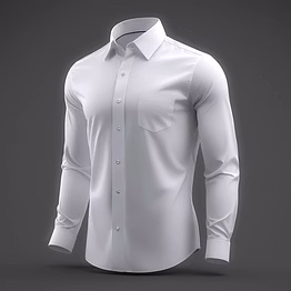 classic white formal shirt – slim fit with long sleeves & front pocket