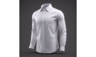 Classic White Formal Shirt – Slim Fit with Long Sleeves & Front Pocket