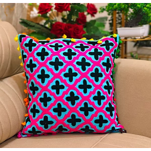 Suzani Embroidered Cotton Cushion Cover