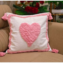 tufted cushion cover - pink