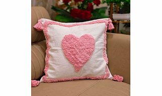 Tufted Cushion Cover - Pink