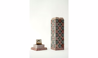 Handcrafted Stone Lantern Tower with Cross Pattern Stick & Candle Holder | Decorative Tea Light and Incense Stick Holder | Multi-Color Carved Design | Indoor Home Décor