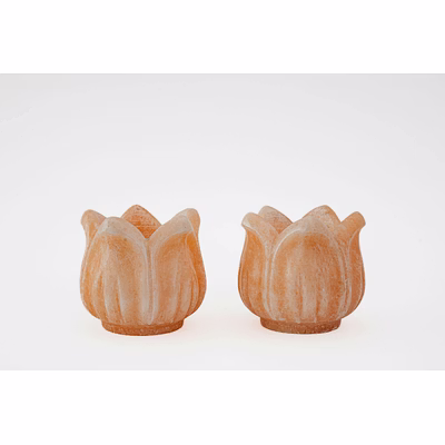 handcrafted marble lotus tealight candle holder | natural pink | home | wedding | spa