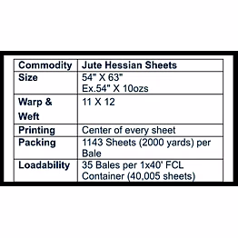 jute hessian sheets