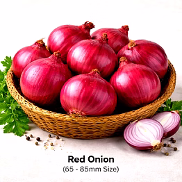 vayus global red onion with 65 - 85mm size