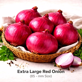 vayus global red onion with 85+mm size