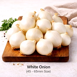 vayus global white onion with 45 - 65mm size