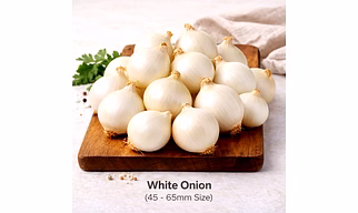 White Onion with 45 - 65mm Size