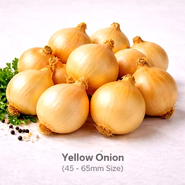 vayus global yellow onion with 45 - 65mm size