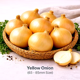 vayus global yellow onion with 65 - 85mm size