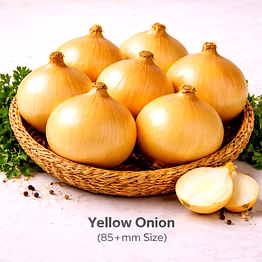 vayus global yellow onion with 85+mm size