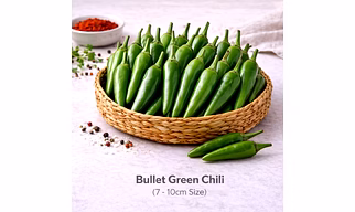 Bullet Green Chili with 7 -10cm Size