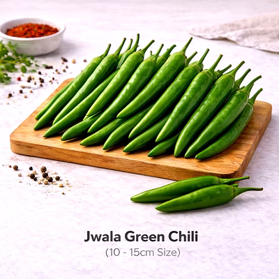 vayus global jwala green chili with 10 -15cm size