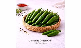 Jalapeño Green Chili with 5 -7cm Size