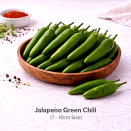 vayus global jalapeño green chili with 7 -10cm size
