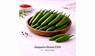 Jalapeño Green Chili with 7 -10cm Size