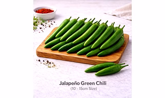 Jalapeño Green Chili with 10 -15cm Size