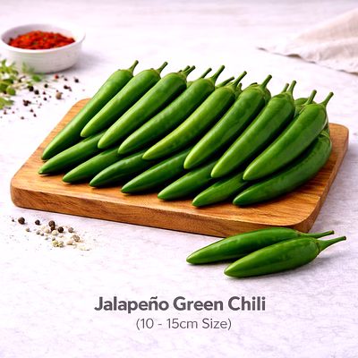 vayus global jalapeño green chili with 10 -15cm size