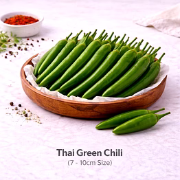 vayus global thai green chili with 7 -10cm size