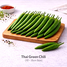 vayus global thai green chili with 10 -15cm size