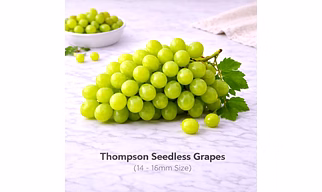 Thompson Seedless Grapes with 14 -18mm Size