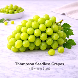vayus global thompson seedless grapes with 18+mm size