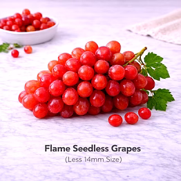 vayus global flame seedless grapes with less 14mm size