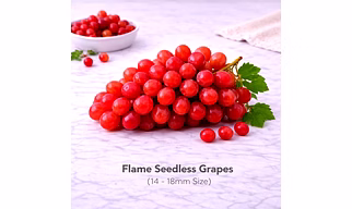 Flame Seedless Grapes with 14 -18mm Size