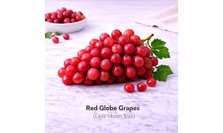 Red Globe Grapes with Less 14mm Size