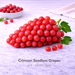 vayus global crimson seedless grapes with 14 -18mm size