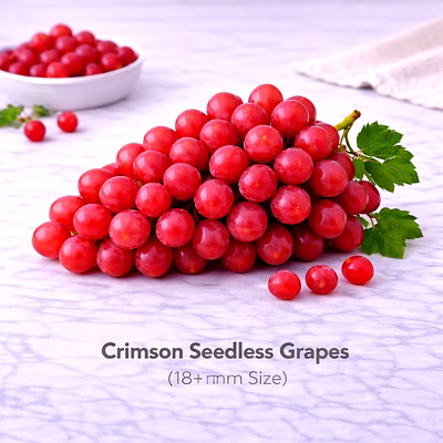vayus global crimson seedless grapes with 18+mm size