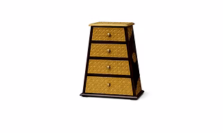 Brass Pyramid wooden Drawer