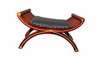 Decoration wooden bench ottoman seating stool set