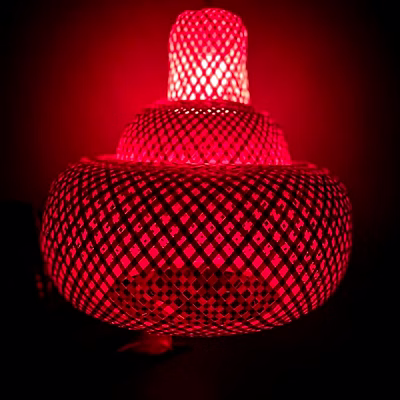 craftscape handmade bamboo hanging lamp shade perfect hanging lights for living room/home/hotel/cafe/restaurant decor12 * 12in (hl0012) (country)