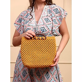 handcrafted natural fiber carry bag