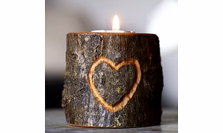 Handcrafted Wooden Tea Light Candle Holder