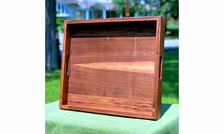 Handcrafted Wooden Serving Tray (with Handles)