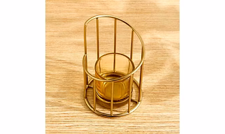 Modern Gold Metal Tealight Candle Holder