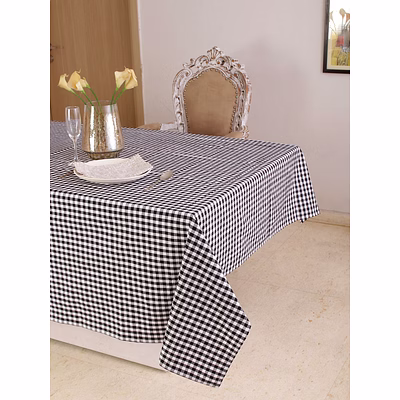 100% cotton yarn dyed table cloth checkred