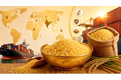 Golden Sella Basmati Rice long grain export quality image