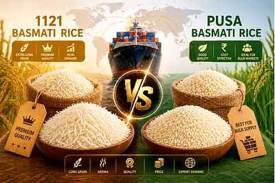 1121 Basmati Rice and Pusa Basmati Rice comparison for export buyers