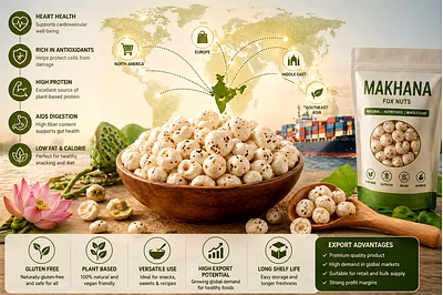 Premium makhana fox nuts healthy snack export product