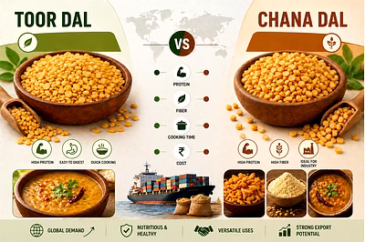 Toor dal vs chana dal nutritional and market comparison