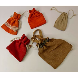enigma exports drawstring jute potlis