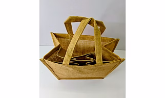 Jute 6 bottle bag