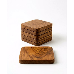 luxury wooden table coaster set