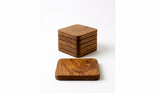 Luxury Wooden Table Coaster Set
