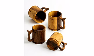 Handcrafted Wooden Beverage Mug
