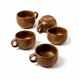 mango wood tea cup